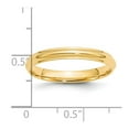 thumbnail image 4 of 14k Yellow Gold Solid Polished 3mm Half Round With Edge Band Size 12 Ring-Band Style-Ring for Women and Men, 4 of 5