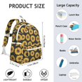thumbnail image 6 of Black Sunflower Backpack for School,Cute School Bag,Schoolbag with Adjustable Shoulder Straps & Padded Back,13.4"x11"x4.7", 6 of 6