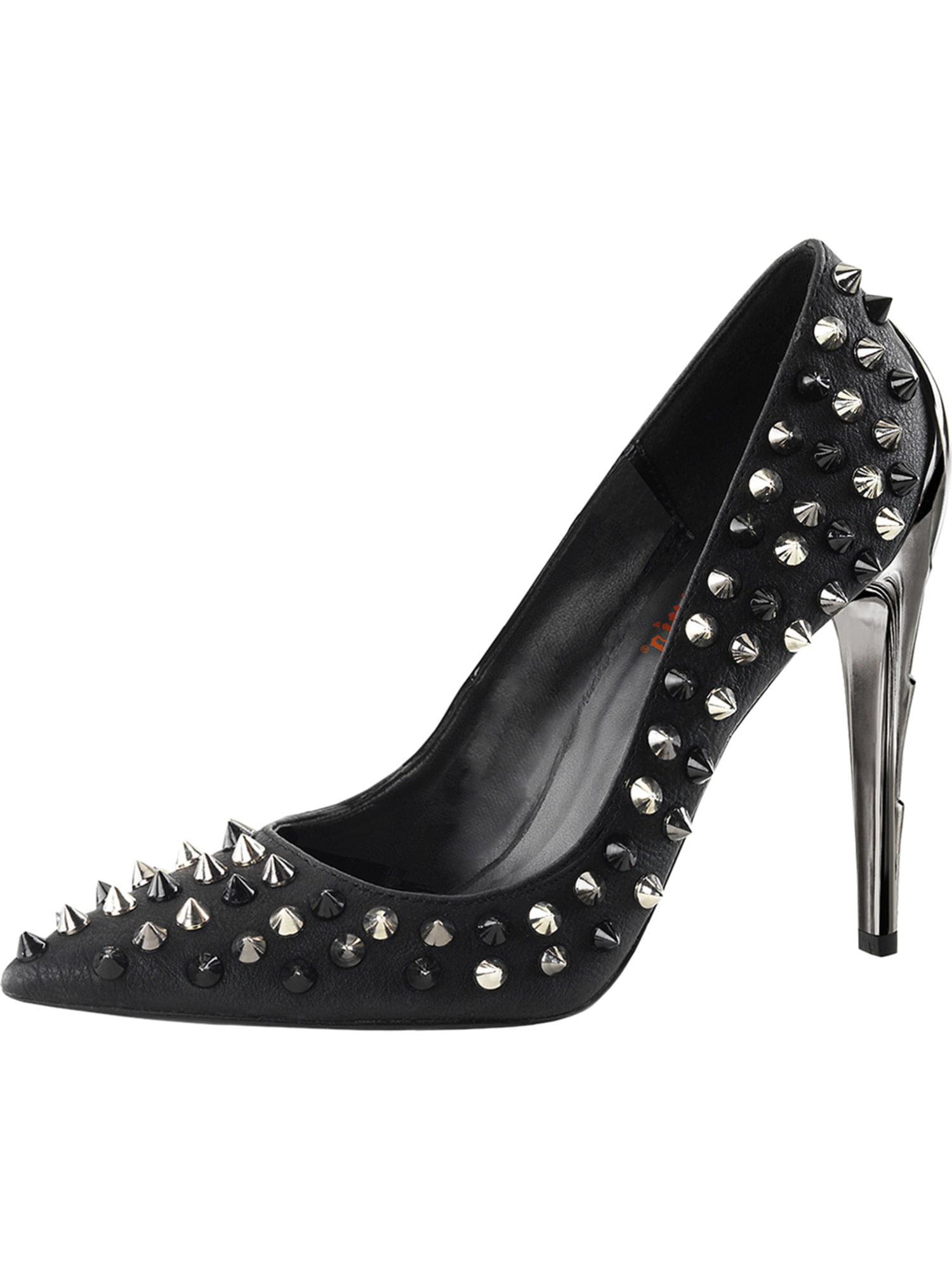pointed toe studded heels