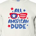 thumbnail image 3 of Inktastic 4th of July All American Dude with Red and Blue Glasses Youth Sweatshirt, 3 of 4