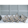thumbnail image 6 of Ambesonne Winter Throw Pillow Cover 4 Pack, Rustic Snowy Window View, 18", White and Khaki, 6 of 6