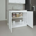 thumbnail image 6 of DEPOT E-SHOP Utility Sink Cabinet w/ 2 Doors & Shelves - White Storage Cabinet for Laundry & Kitchen, 6 of 6