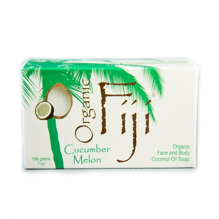 - Organic Fiji Bar Soap, Cucumber Melon, 7 Oz