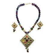 Mogul Indian Statement Jewelry Fashion Indi Meenakari Necklace Earrings Sets