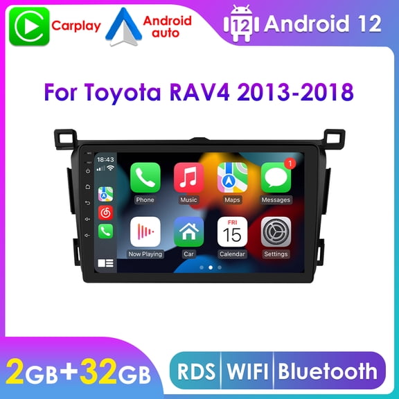 Bluetooth Android 12 Carplay Wifi 2 32GB RDS Car Stereo Radio GPS Navigation Player For Toyota RAV4 2013-2018