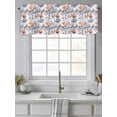 thumbnail image 4 of Orange Blue Coral Curtain Valances for Windows, Summer Coastal Beach Fish Ocean Kitchen Valance Window Treatment, Light Filtering Block Curtains for Bathroom/Bedroom/Living Room 42'' x 18'', 4 of 9