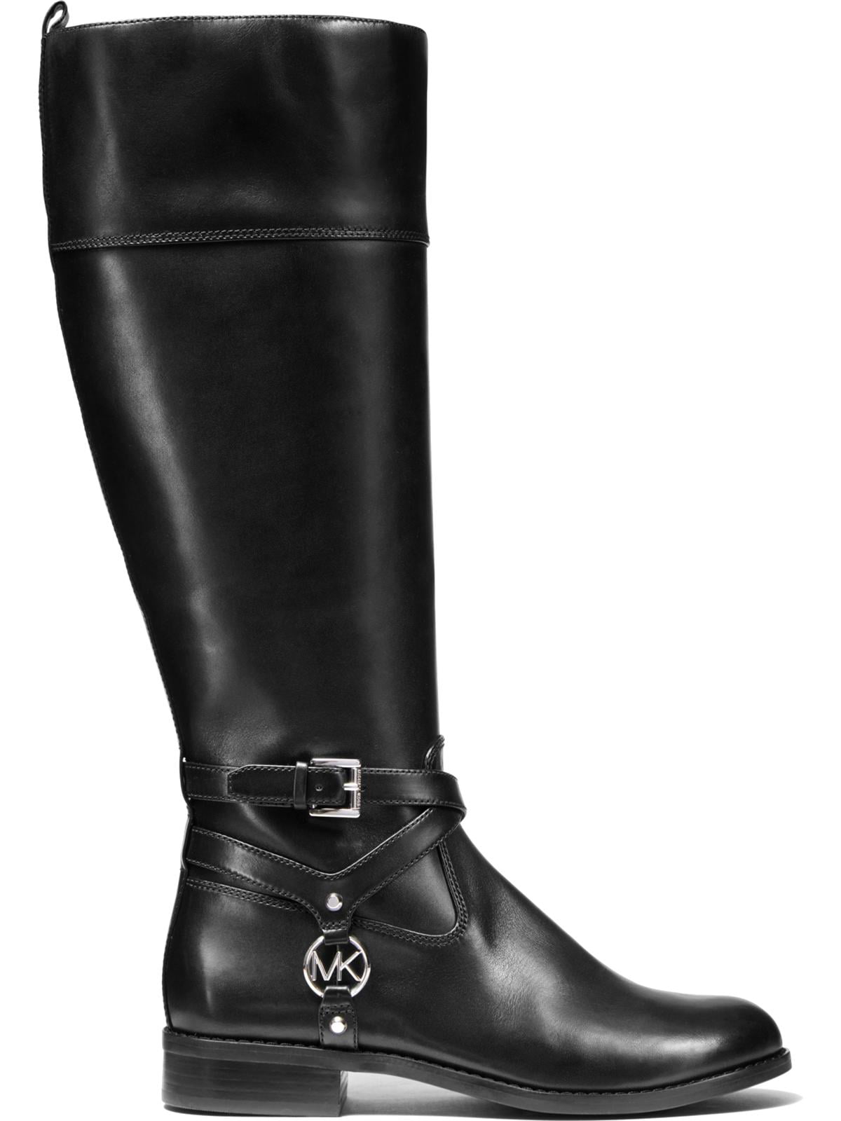MICHAEL Michael Kors Womens Preston Wide Calf Leather Riding Boots -  