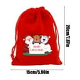 thumbnail image 3 of Fmbmuo Medium Candy Bags Red 1Pcs Snowman Decorations Drawstring Cloth Fluorescent Christmas Bag for Xmas Party Favors, 3 of 5