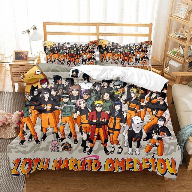 Naruto Ensemble de Housse de Couette Garçon Homme Cool avec Taie d'Oreiller Textiles de Maison