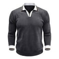 thumbnail image 3 of Ceisia Men's Casual Striped Half Button Round Neck Pullover with Pocket Daily Fashion Top Gift, 3 of 7