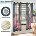thumbnail image 4 of Halloween Scarecrow and Moon Semi Sheer Curtains for Living Room Bedroom Set of 2 Insulated Window Drapes, 4 of 6