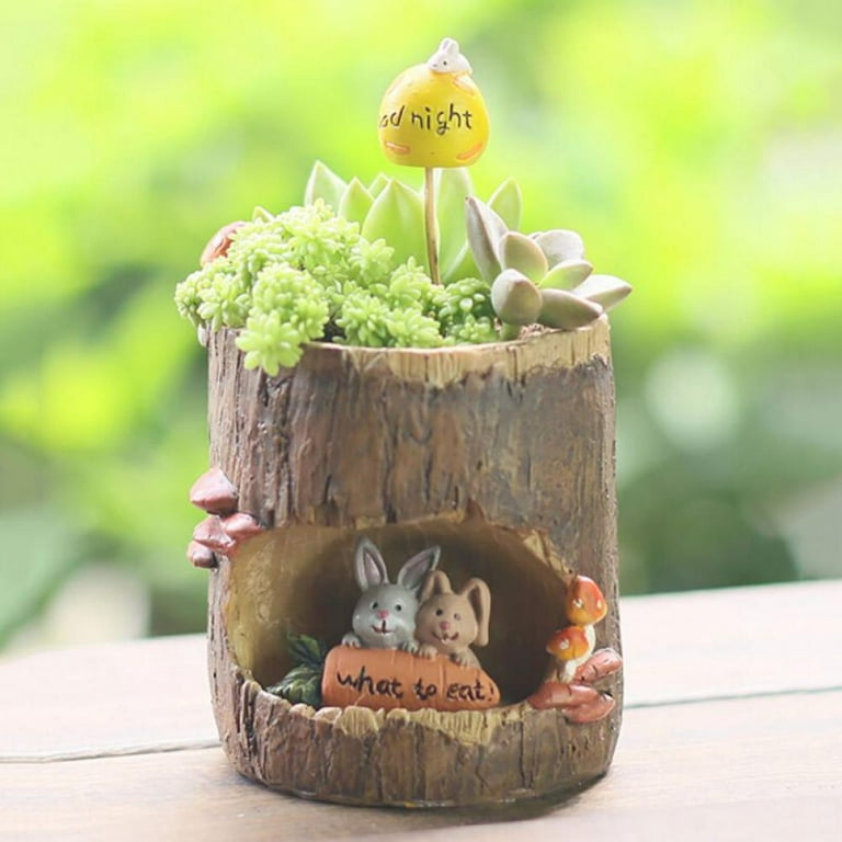 Lemetow Small Animals Root Resin Planters 