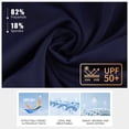 thumbnail image 4 of RELLECIGA Womens UPF50+ Sun Protection Long Sleeve Rash guard Zipper Front Swimsuit Tankini Top Swim Shirt for Women Navy Blue Bathing Suit, 4 of 12
