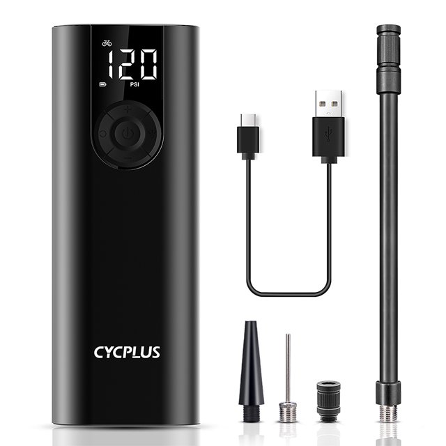 Bomba de aire inteligente de 150PSI, bomba automática eléctrica recargable con luz LED, bomba de bic CYCPLUS Bomba de bicicleta