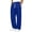 Dark Blue, variant on Iyufng Mens Knee Pleated Loose Wide Leg Casual Track Pants Drawstring Elastic Waist with Side Pockets