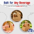thumbnail image 6 of MT Products Disposable Brown Cup Drink Carrier with Handle - Pack of 15, 6 of 8