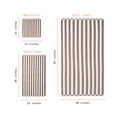 thumbnail image 2 of Beautiful by Drew Barrymore 6-Piece Stripe Hem Bath Towel Set, Soft 100% Cotton, Taupe, 2 of 4