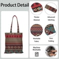 thumbnail image 3 of Boho Chic Floral Canvas Tote – Vintage Reusable Shopping Handbag, 3 of 6
