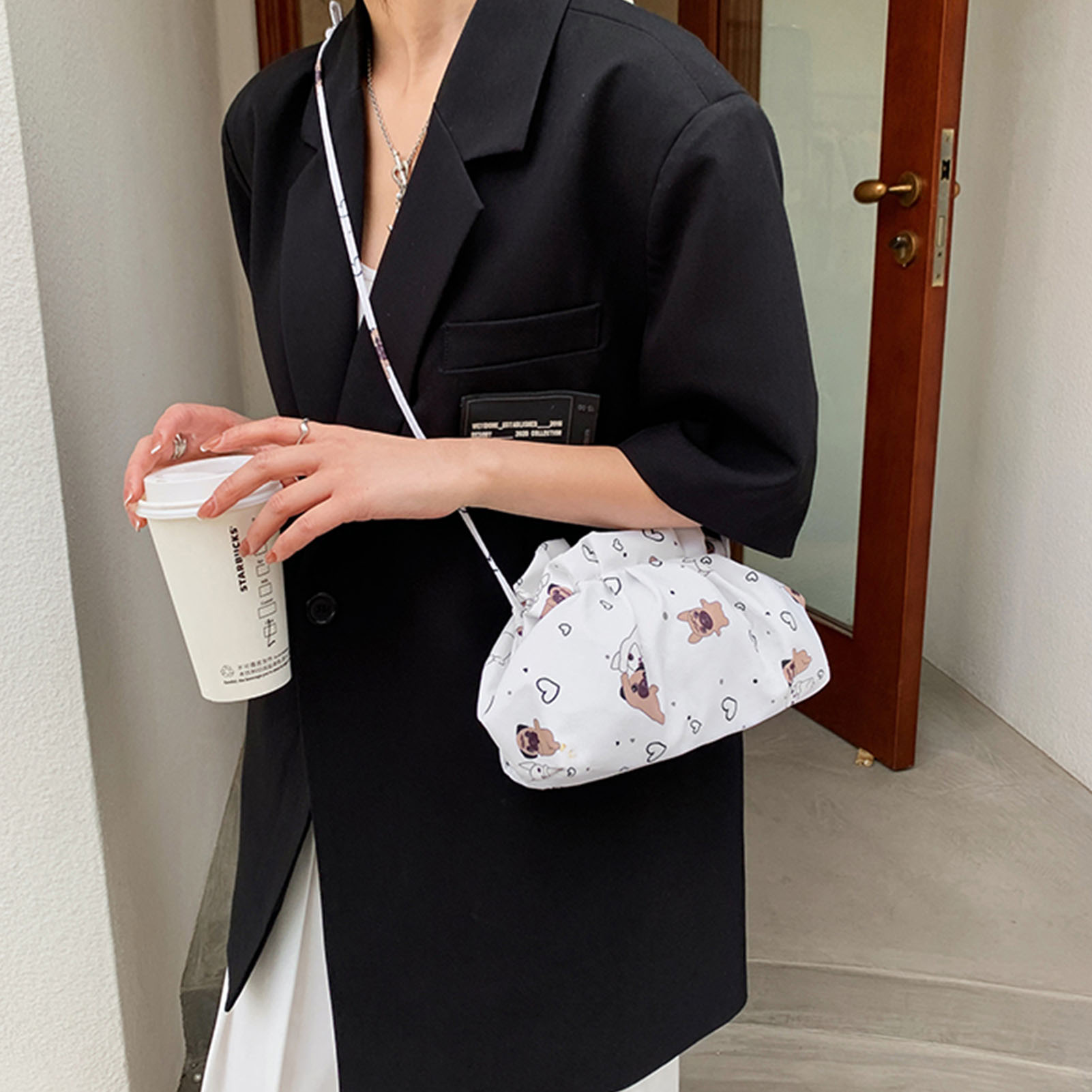 Dumpling Bags for Women Cloud Clutch Purse with Ruched Detail