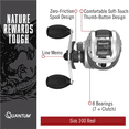 thumbnail image 4 of Quantum Throttle Baitcast Fishing Reel, Size 100 Reel, Right-Hand Retrieve, Silver, 4 of 8