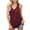 Wine red, variant on Casual Sleeveless Racerback Tops with Pocket Women's Basic V-Neck Tank Tops