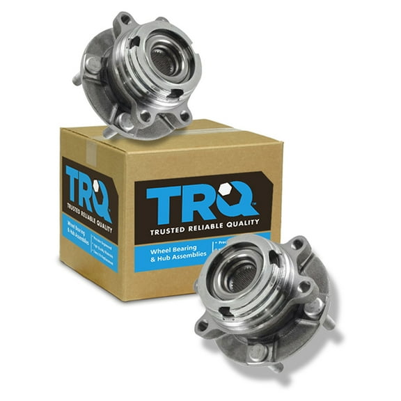 TRQ Front Wheel Hub & Bearing Assembly Pair Set For Nissan Quest Murano FWD AWD BHA53572