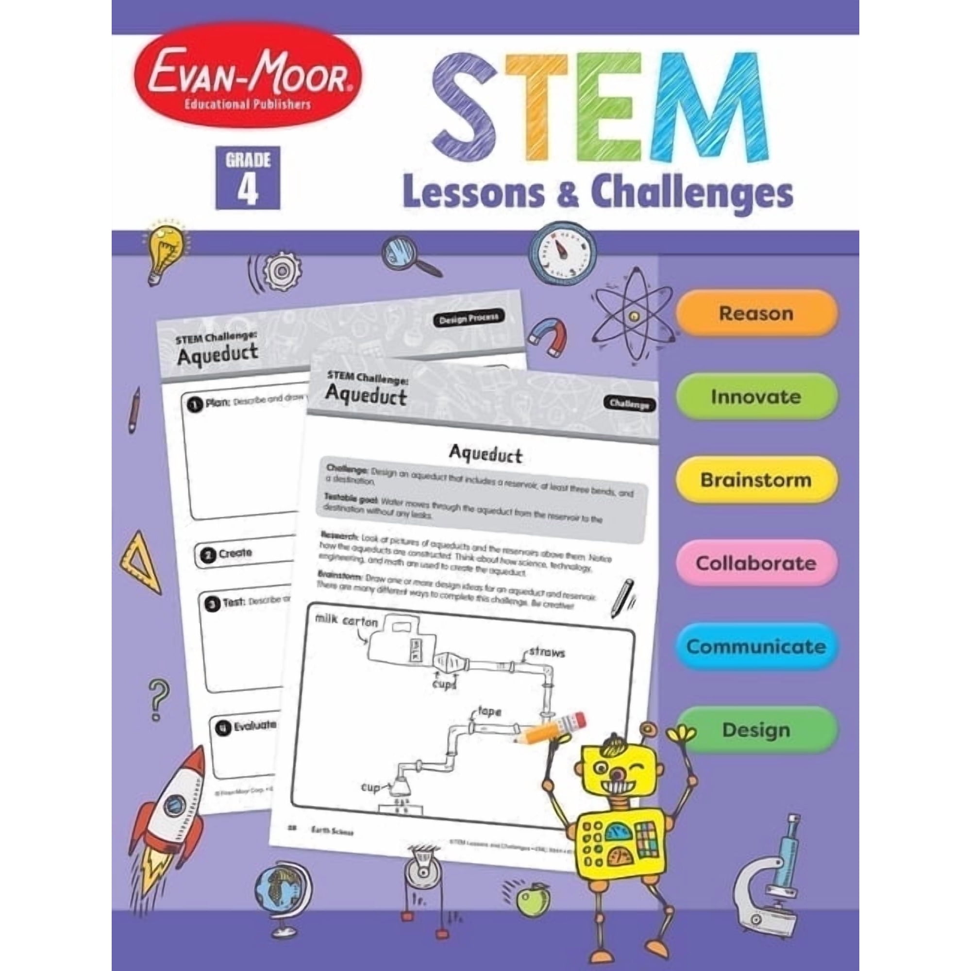 Evan-Moor STEM Lessons and Challenges, Grade 4 Teacher Resource