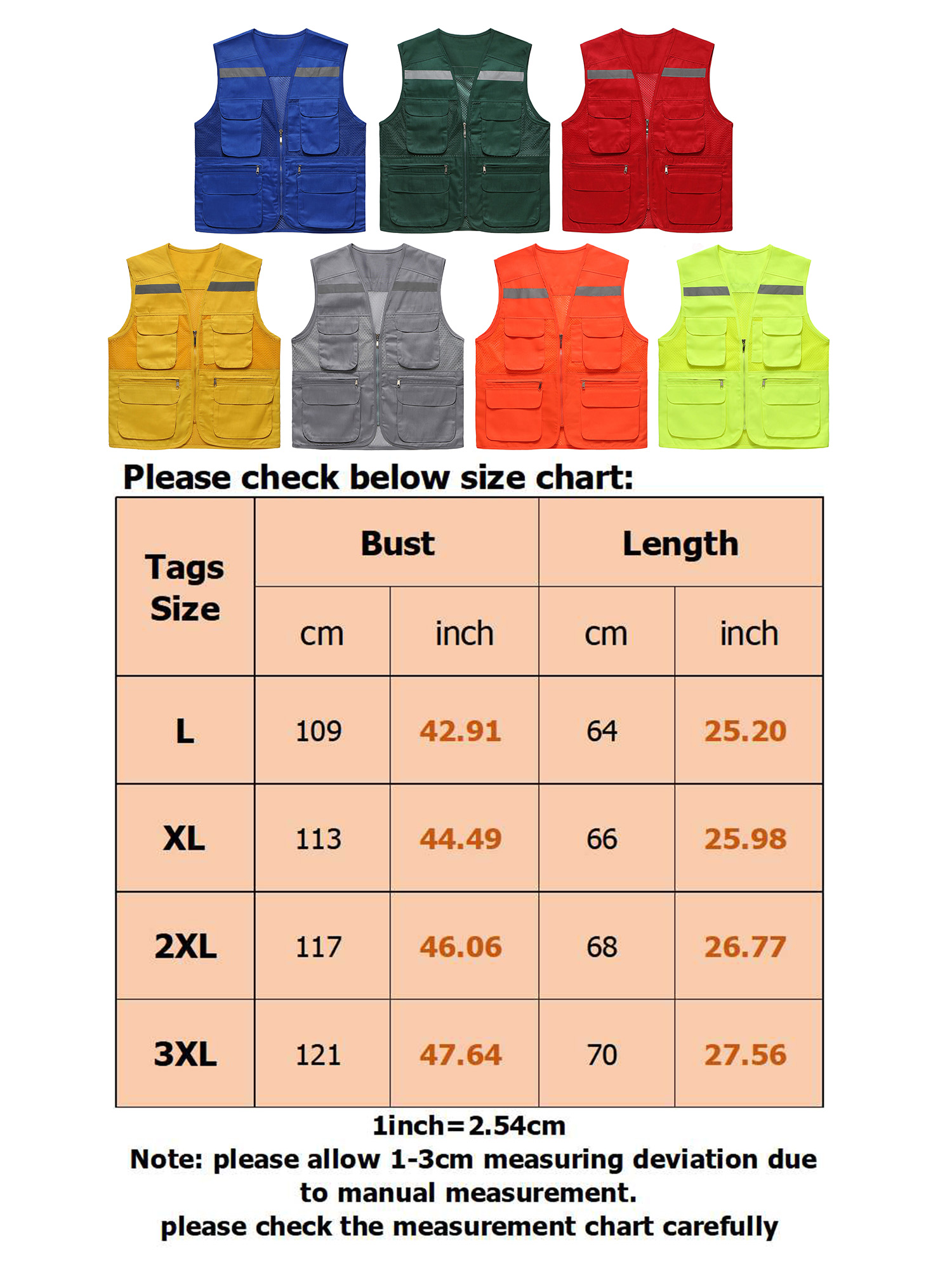 Rejlun Ladies High Visibility Vest Waistcoat Safety Vests WorkWear ...