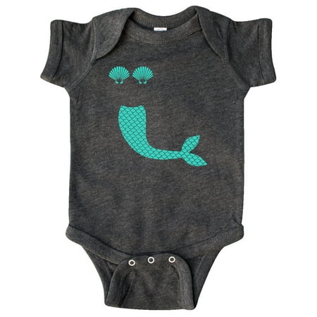 

Inktastic Mermaid Tail and Shells Gift Baby Boy or Baby Girl Bodysuit