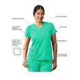 thumbnail image 3 of Adar Addition Scrubs For Women - Modern V-Neck Scrub Top, 3 of 7