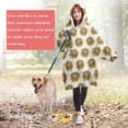 thumbnail image 4 of White Sunflower Pattern Wearable Oversized Blanket,Wearable Blanket Hoodie for Adults,Cozy Hooded Blankets with Super Pockets,Super Warm Fuzzy Pullover for Women & Men, 4 of 6