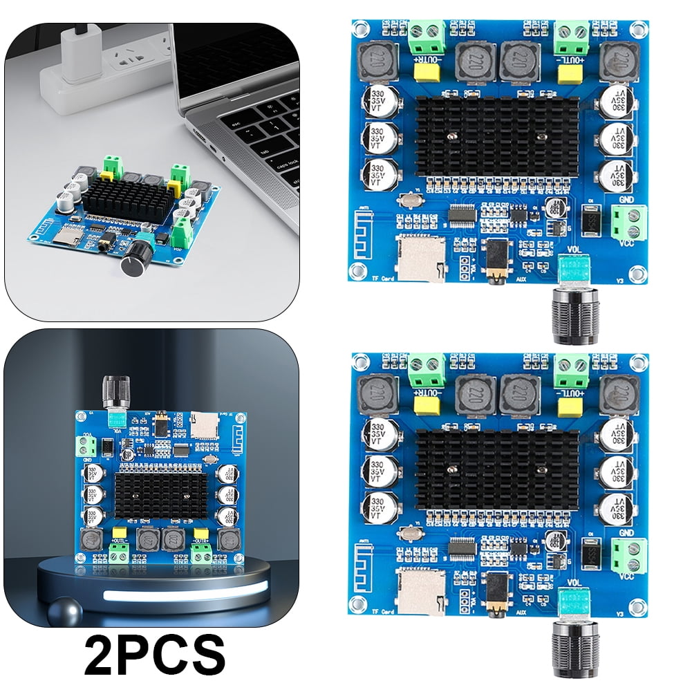 XH-A105 5.0 TDA7498 - Amplificatore digitale 2 x 100 W stereo Audio AMP Module Support TF Card
