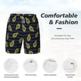 thumbnail image 4 of Kdxio Avocado Print Men'S Swim Trunks With Compression Liner 7 Inch Inseam Quick Dry Swim Shorts, 4 of 7