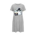 thumbnail image 6 of Aboser Womens Halloween Holiday Nightshirts Short Sleeve Sleepwear Dress Soft Crew Neck Short Loungewear Trendy Casual Graphic Nightgowns, 6 of 6