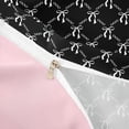 thumbnail image 4 of Erosebridal Cute Bow Knot Queen Duvet Cover Set For Girl Kids,Ribbon Bowtie Bows Bedding,Black White 3-Piece,No Comforter,Reversible, 4 of 6