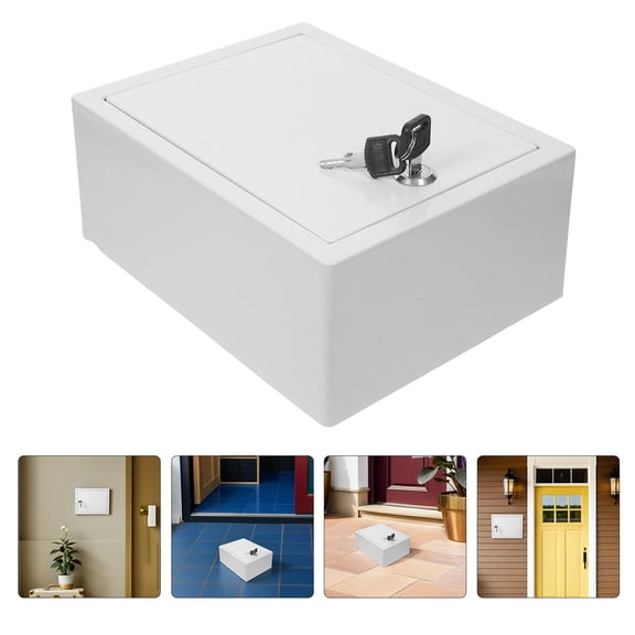 LOLIPPYY 2Pcs Lockable Wall Mounted Milk Box for Outside Use Waterproof Plastic Mailbox with Lock