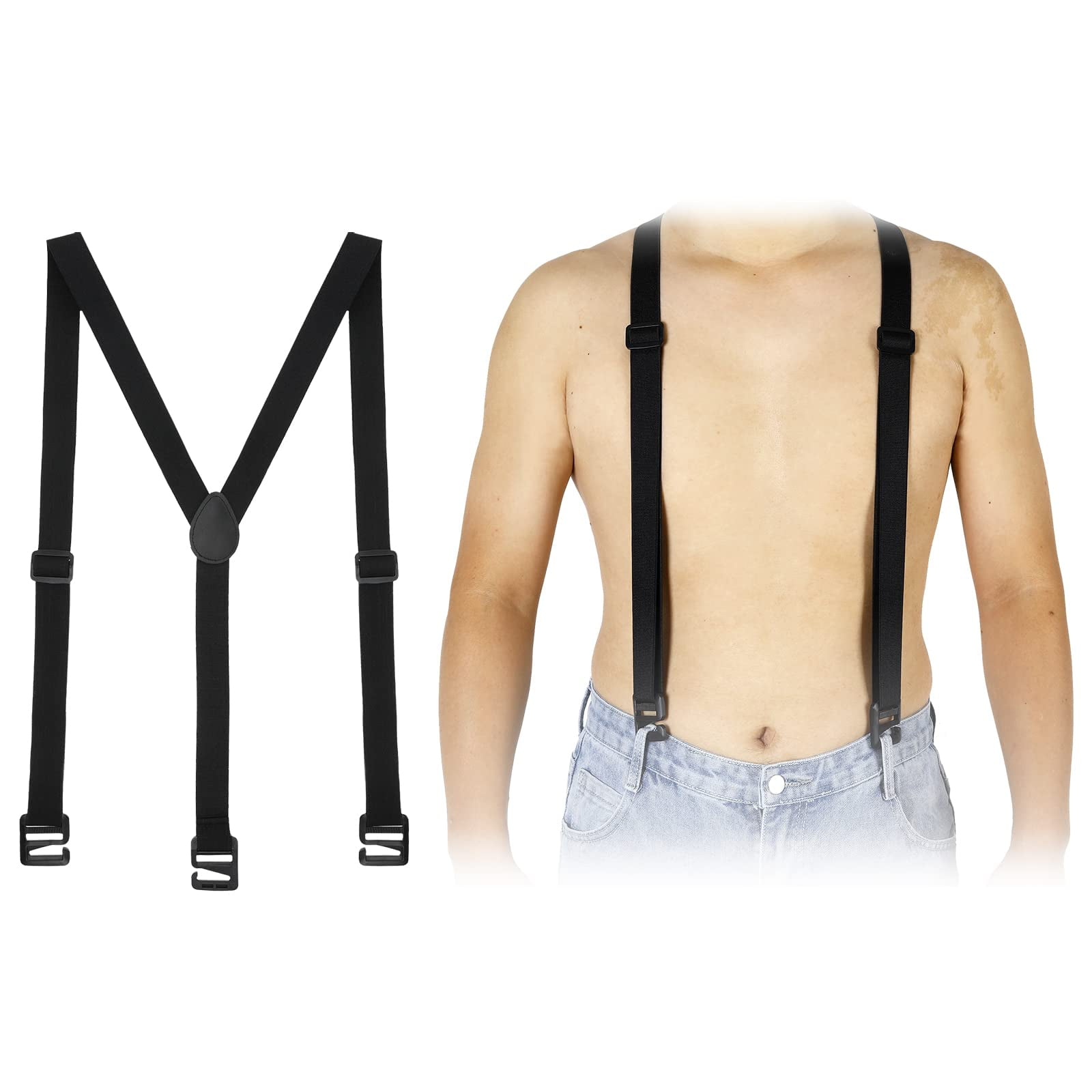 JenPen Y Back Hidden Suspenders for Men Invisible Under the Shirt