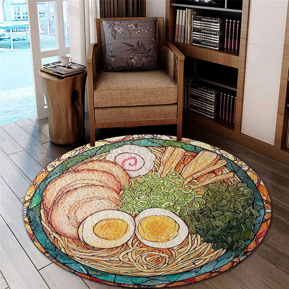 Round Area Rug, Sun63 Non-Slip Floor Mat, Soft Washable Carpet for Living Room Bedroom Decor 24 Inch