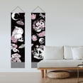 thumbnail image 4 of Pack of 2 Skull Tapestries Skull & Flower & Mushrooms Tapestry Mystical Pink Crystal Moon Tassel Tapestry Wall Hanging for Room 13 x 51 Inch, 4 of 6