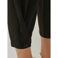 thumbnail image 2 of High Waist Tapered Pants with Waist Button Detail, 2 of 4