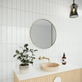 thumbnail image 5 of Glass Warehouse One Door Steel Frame Round Shape Medicine Cabinet Satin Brass, 5 of 5