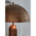 thumbnail image 3 of Signature Design by Ashley Wendfield Metal Table Lamp, Antique Copper Dome, Modern Accent Lighting, 3 of 5