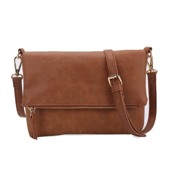Gladdon - Bolso bandolera para mujer, bandolera, Marrón, Talla unica