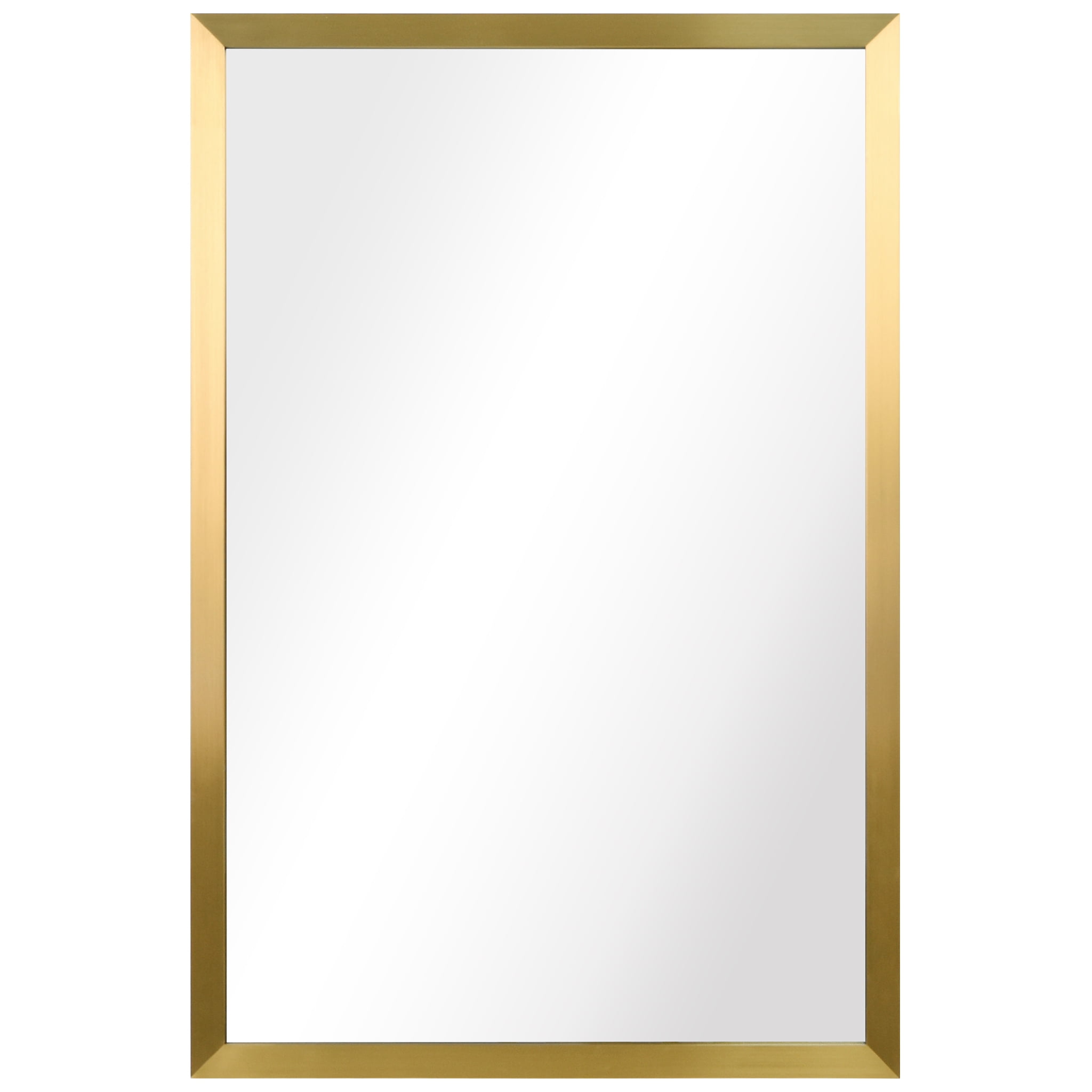 Empire Art Direct Contempo Brushed Stainless Steel Frame Gold Rectangle