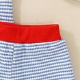 thumbnail image 6 of NOLDARES 4th July Baby Toddler Boy Outfit Short Sleeve T-Shirt and Casual Shorts with Pockets 2-Piece Summer Set Patriotic Stars Stripes(Light Blue,18-24 M), 6 of 7