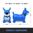 thumbnail image 4 of Waddle Dog Bouncer Inflatable Ride on Space Hopper, Blue, 4 of 8