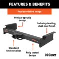 thumbnail image 2 of CURT 15460 Trailer Hitch Rear  Class V; Square Tube; 2 Inch Receiver; 17000 Pound Weight Carrying Capacity/ 2550 Pound Tongue Weight; 17000 Pound Weight Distributing Capacity/ 2550 Pound Tongue Weight, 2 of 2