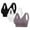 Gray, variant on 3PC Women's Leisure Sports Sleep Bra Comfort Seamless Stretchy Lace Trim Wirefree