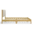 thumbnail image 4 of Furniture of America Elra Queen Solid Wood and Boucle Fabric Platform Bed, Natural, 4 of 19