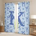 thumbnail image 2 of Castle Fairy Personalized Initial Letter K Blackout Curtains Set of 2 (52x84 Each) for Teens Boys Girls,Love Heart Print Window Curtains,Cartoon Bowknot Curtains and Drapes,Microfiber Bedroom Decor, 2 of 6